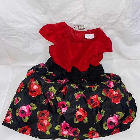 The Children's Place Other - NWT Dressy Floral Dress - Black 2T - The Children’s Place Dress - with bow